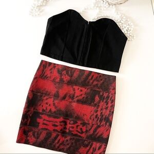 NWOT Guess Bandage Mini Red Skirt